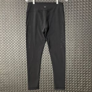 Vina Athletic Wear Active Black Leggings Workout Gym Side Pattern Women's Size M